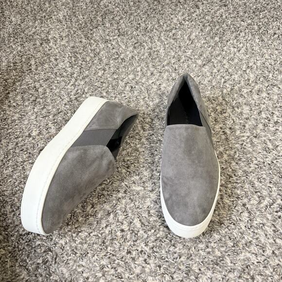 Vince Shoes - VINCE Warren Slip-On Platform Shoes Sneakers Womens 8.5 M Slip On Gray Suede